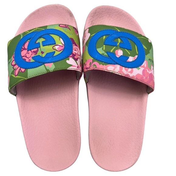 GUCCI X KEN SCOTT Interlocking G Womens
Slides Sandals 35 - Picture 9 of 13
